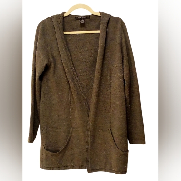 89TH & Madison -NWOT, Open Front Cardigan Sweater W/ Hood Pockets,Long Sleeves, - Picture 8 of 14